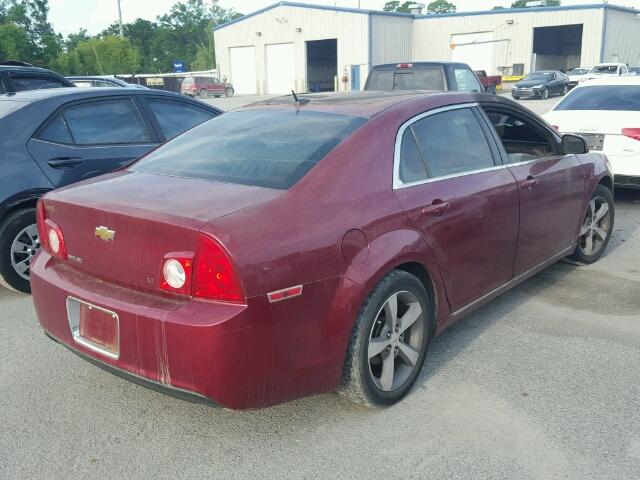 1G1ZJ57B19F175899 - 2009 CHEVROLET MALIBU 2LT BURGUNDY photo 4