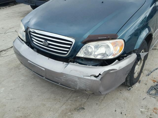 KNDUP131436352572 - 2003 KIA SEDONA EX GREEN photo 9