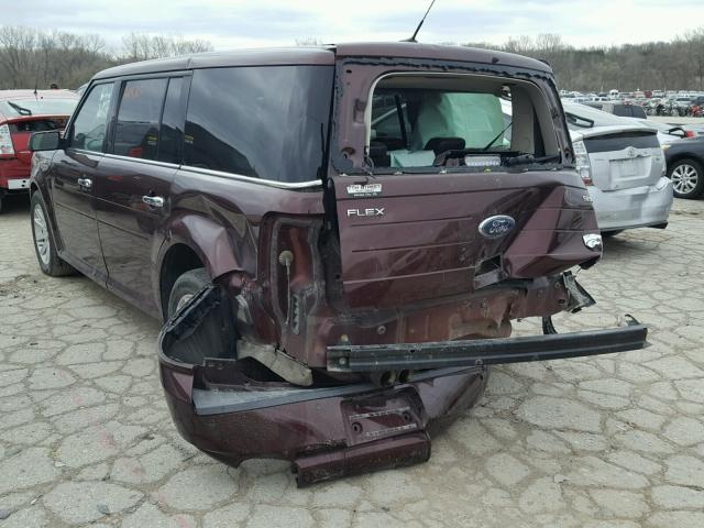 2FMDK52C39BA32139 - 2009 FORD FLEX SEL MAROON photo 3