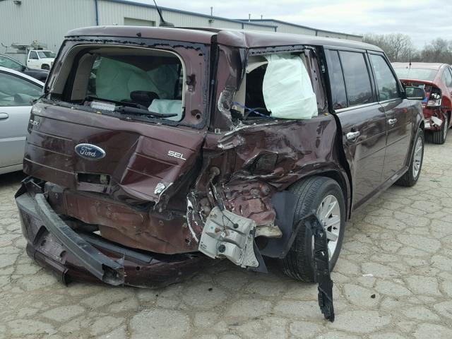 2FMDK52C39BA32139 - 2009 FORD FLEX SEL MAROON photo 4