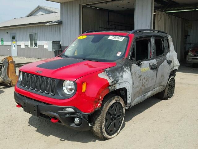 ZACCJBCT5FPB42813 - 2015 JEEP RENEGADE T RED photo 2