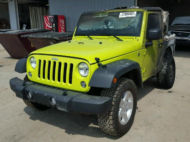 1C4AJWAG8HL548158 - 2017 JEEP WRANGLER S GREEN photo 2
