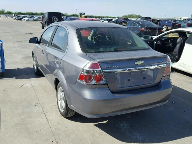 KL1TD5DE7BB213496 - 2011 CHEVROLET AVEO LS SILVER photo 3