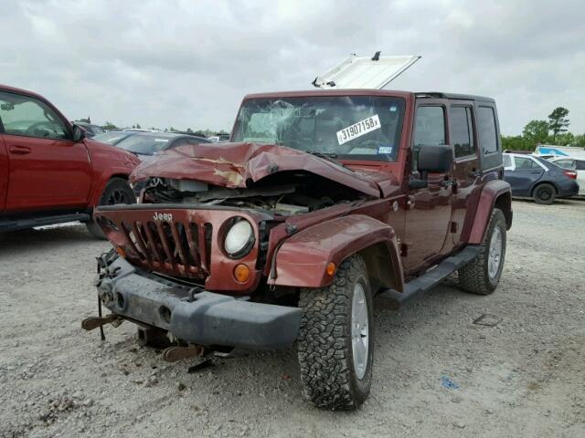 1J4GA59127L168357 - 2007 JEEP WRANGLER S MAROON photo 2