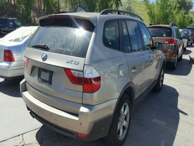 WBXPC93487WF08609 - 2007 BMW X3 3.0SI BEIGE photo 4