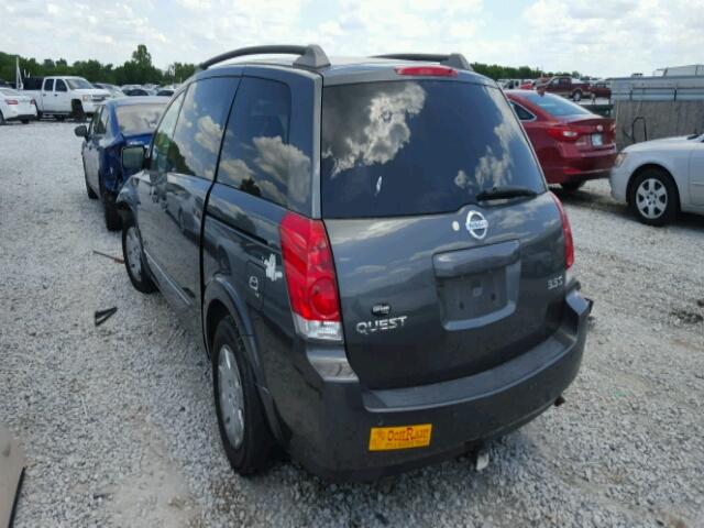 5N1BV28U96N124143 - 2006 NISSAN QUEST S SILVER photo 3