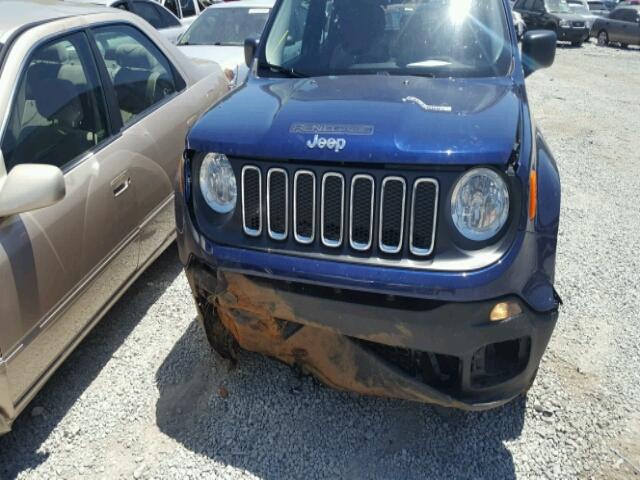 ZACCJBAT8GPD32142 - 2016 JEEP RENEGADE S BLUE photo 9