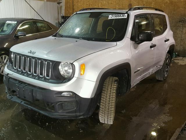 ZACCJBAT8FPB94858 - 2015 JEEP RENEGADE S GRAY photo 2