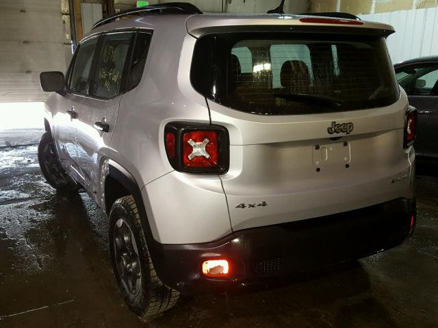 ZACCJBAT8FPB94858 - 2015 JEEP RENEGADE S GRAY photo 3