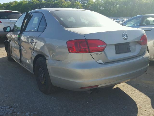 3VW2K7AJ7DM209190 - 2013 VOLKSWAGEN JETTA BASE 金色 照片 3