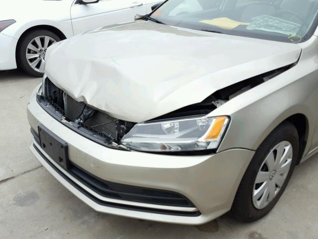 3VW2K7AJ4FM426716 - 2015 VOLKSWAGEN JETTA BASE 米色 照片 9