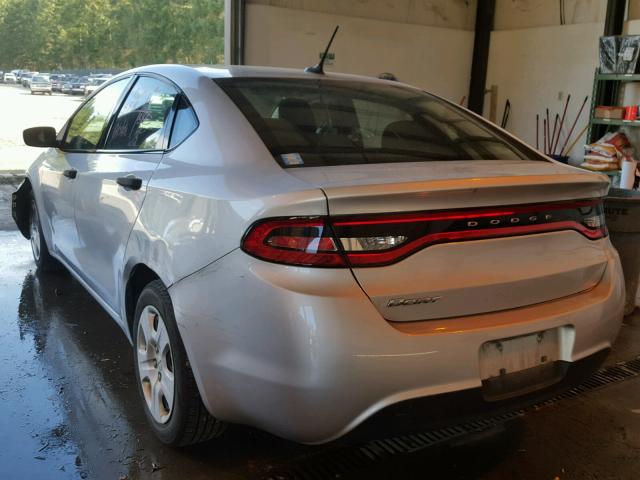 1C3CDFAA4DD100634 - 2013 DODGE DART SE SILVER photo 3