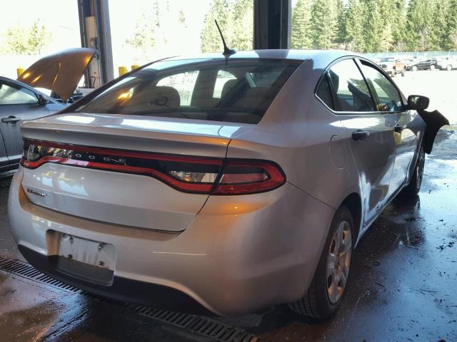 1C3CDFAA4DD100634 - 2013 DODGE DART SE SILVER photo 4