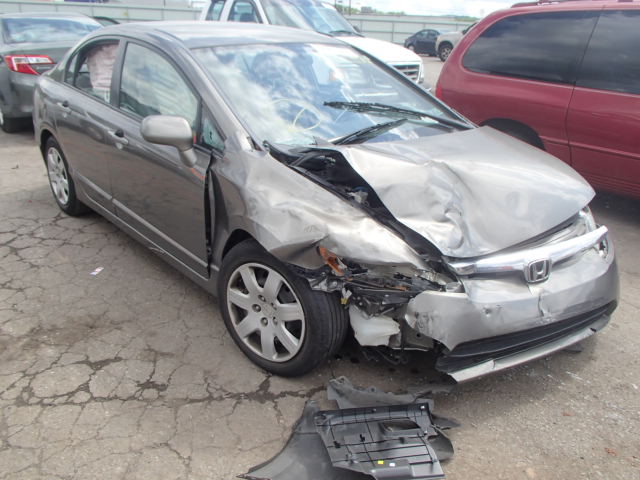 2HGFA16558H305082 - 2008 HONDA CIVIC LX GRAY photo 1