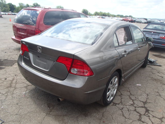 2HGFA16558H305082 - 2008 HONDA CIVIC LX GRAY photo 4