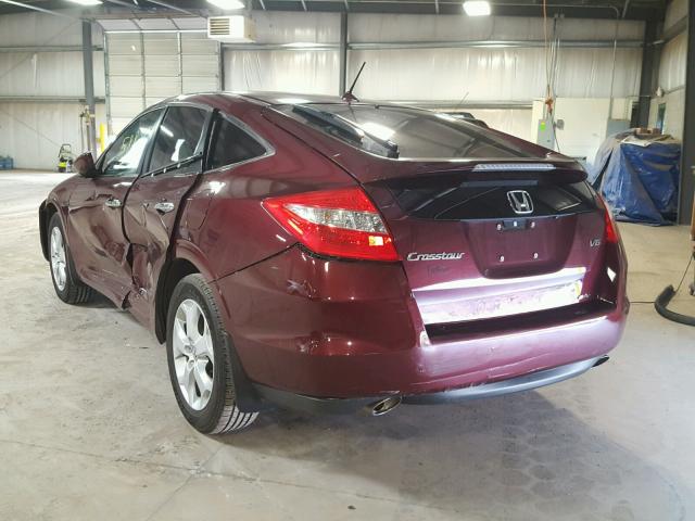 5J6TF2H51CL009553 - 2012 HONDA CROSSTOUR MAROON photo 3