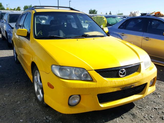 JM1BJ245421450156 - 2002 MAZDA PROTEGE PR YELLOW photo 1