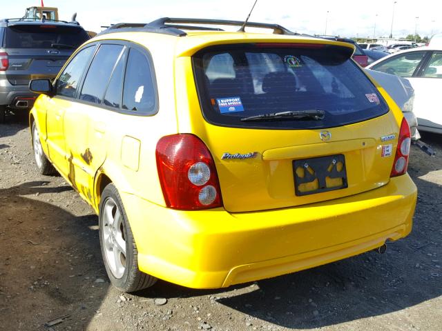 JM1BJ245421450156 - 2002 MAZDA PROTEGE PR YELLOW photo 3