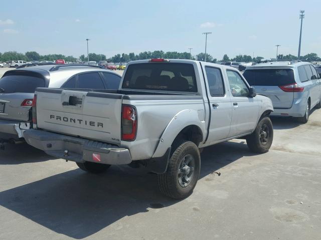1N6ED27T44C455683 - 2004 NISSAN FRONTIER C SILVER photo 4