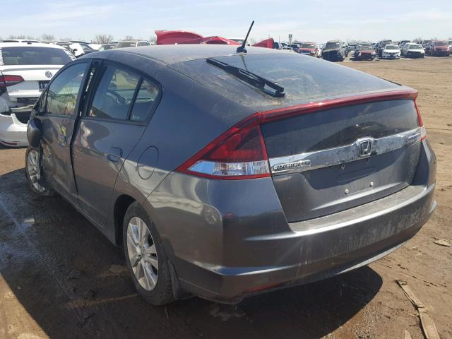 JHMZE2H7XDS000179 - 2013 HONDA INSIGHT EX GRAY photo 3