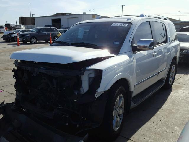 5N1BA0ND5EN602335 - 2014 NISSAN ARMADA SV WHITE photo 2