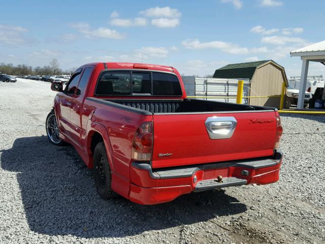 5TETU22N55Z110183 - 2005 TOYOTA TACOMA X-R RED photo 3