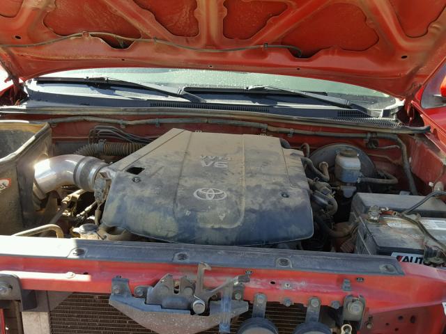 5TETU22N55Z110183 - 2005 TOYOTA TACOMA X-R RED photo 7