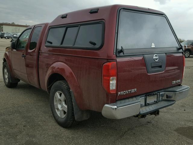1N6AD06W97C463507 - 2007 NISSAN FRONTIER K RED photo 3