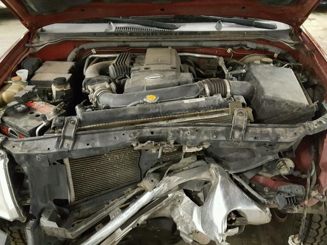1N6AD06W97C463507 - 2007 NISSAN FRONTIER K RED photo 7