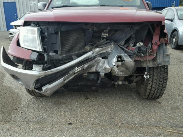 1N6AD06W97C463507 - 2007 NISSAN FRONTIER K RED photo 9