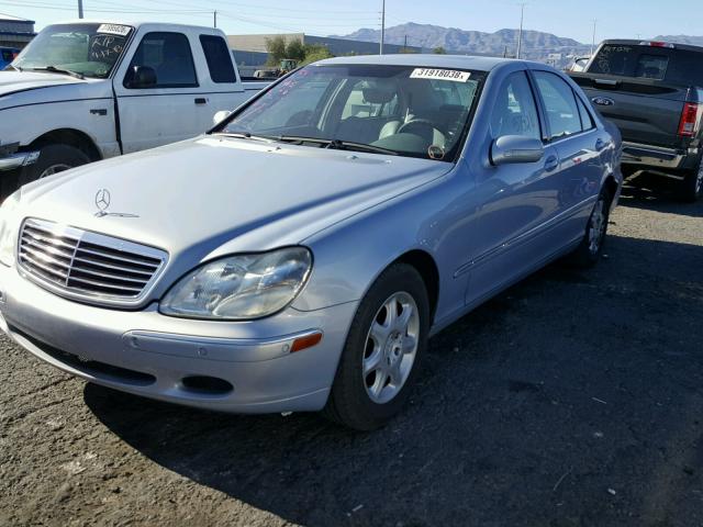 WDBNG70J9YA117115 - 2000 MERCEDES-BENZ S 430 BLUE photo 2