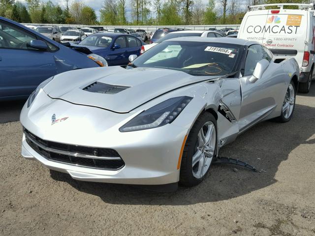 1G1YF2D77H5114184 - 2017 CHEVROLET CORVETTE S GRAY photo 2