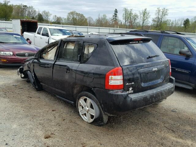 1J8FF47W67D194846 - 2007 JEEP COMPASS BLACK photo 3