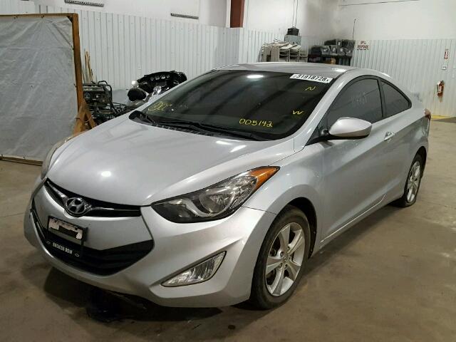 KMHDH6AE8DU005142 - 2013 HYUNDAI ELANTRA CO SILVER photo 2