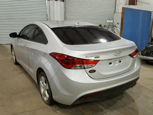 KMHDH6AE8DU005142 - 2013 HYUNDAI ELANTRA CO SILVER photo 3