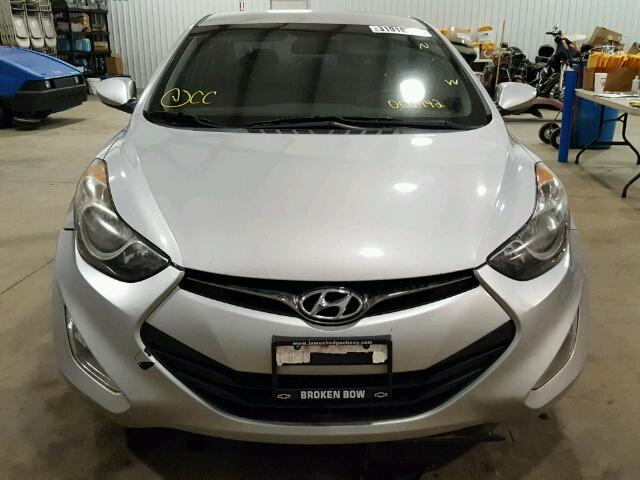 KMHDH6AE8DU005142 - 2013 HYUNDAI ELANTRA CO SILVER photo 9