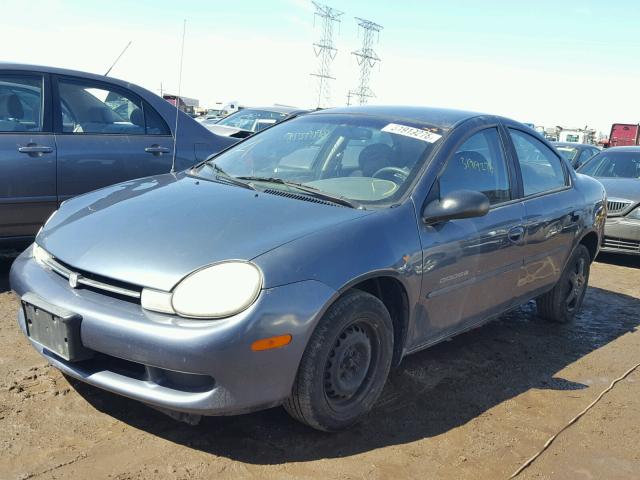 1B3ES46C91D112672 - 2001 DODGE NEON SE BLUE photo 2