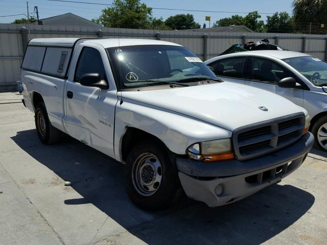 1B7FL26X81S341220 - 2001 DODGE DAKOTA WHITE photo 1