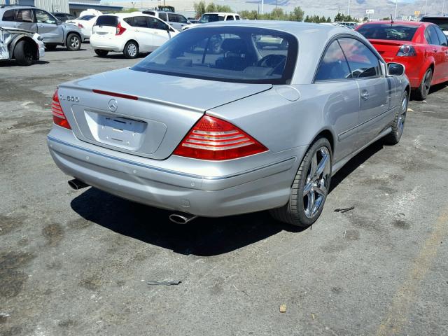 WDBPJ78J32A027142 - 2002 MERCEDES-BENZ CL 600 SILVER photo 4