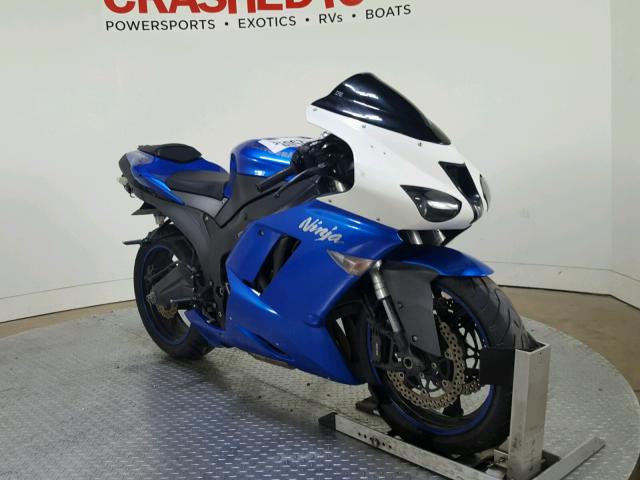 JKAZX4P168A043590 - 2008 KAWASAKI ZX600 P BLUE photo 2