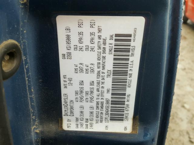 1D7FL36N64S618087 - 2004 DODGE DAKOTA SPO BLUE photo 10