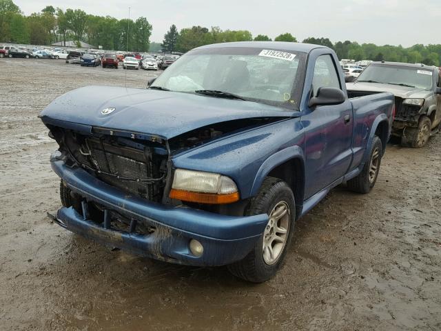 1D7FL36N64S618087 - 2004 DODGE DAKOTA SPO BLUE photo 2