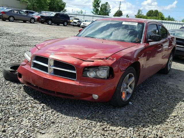 2B3CA3CV1AH216733 - 2010 DODGE CHARGER SX RED photo 2