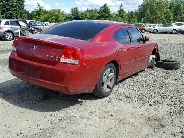 2B3CA3CV1AH216733 - 2010 DODGE CHARGER SX RED photo 4