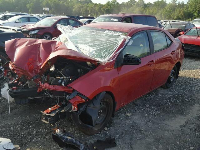 2T1BURHE1HC808361 - 2017 TOYOTA COROLLA L RED photo 2