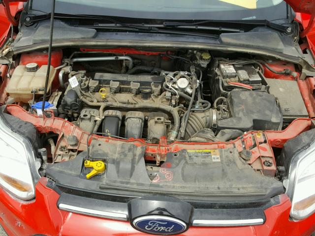 1FAHP3H29CL375867 - 2012 FORD FOCUS SEL RED photo 7