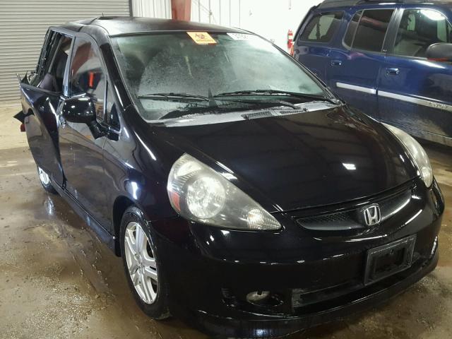 JHMGD38647S019287 - 2007 HONDA FIT S BLACK photo 1