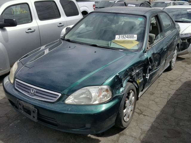 2HGEJ6614YH543270 - 2000 HONDA CIVIC BASE GREEN photo 2
