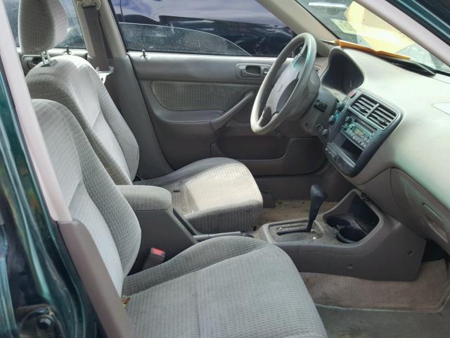 2HGEJ6614YH543270 - 2000 HONDA CIVIC BASE GREEN photo 5