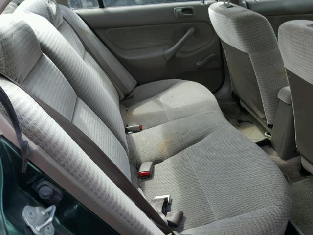 2HGEJ6614YH543270 - 2000 HONDA CIVIC BASE GREEN photo 6